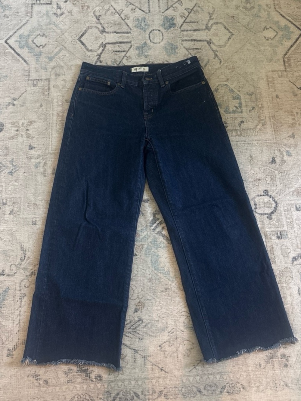 Madewell Dark Blue Denim Jeans Label Close-Up